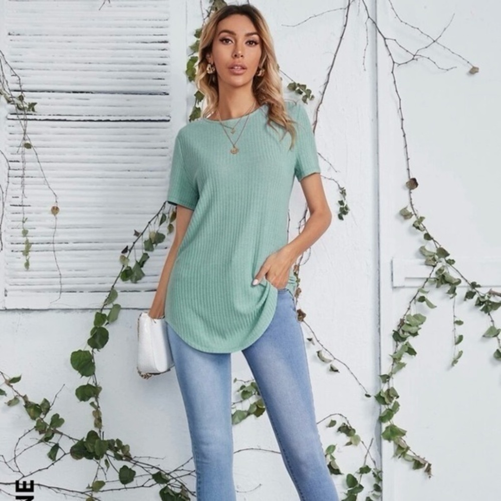 🌸S67 - Waffle Knit T-shirt💚